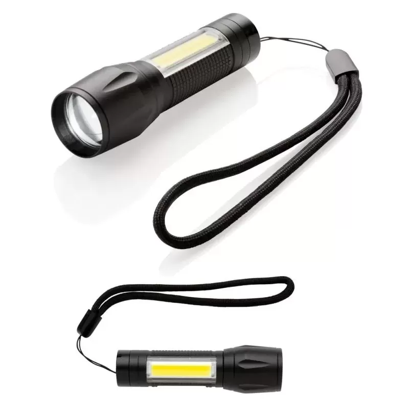 Latarka LED 3W, światło COB