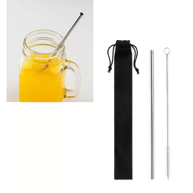 Słomka ze stali ze szczoteczką