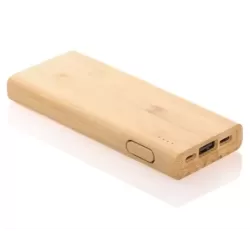 Power bank 5000 mAh bambus