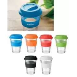 Szklany kubek 350 ml z pokrywką