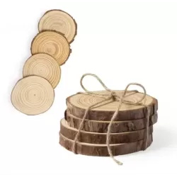 Podkładka pod kubek, drewno, 4 szt.