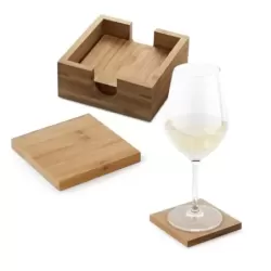 Podkładka pod kubek, bambus, 4 szt.