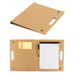 Teczka z papieru z długopisem