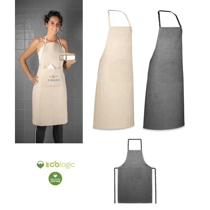 Fartuch z bawełny z recyklingu ZIMBRO