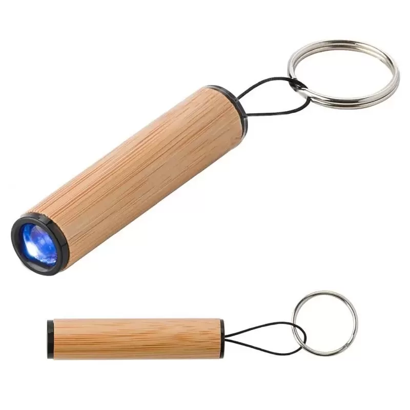 Brelok latarka bambusowa LED