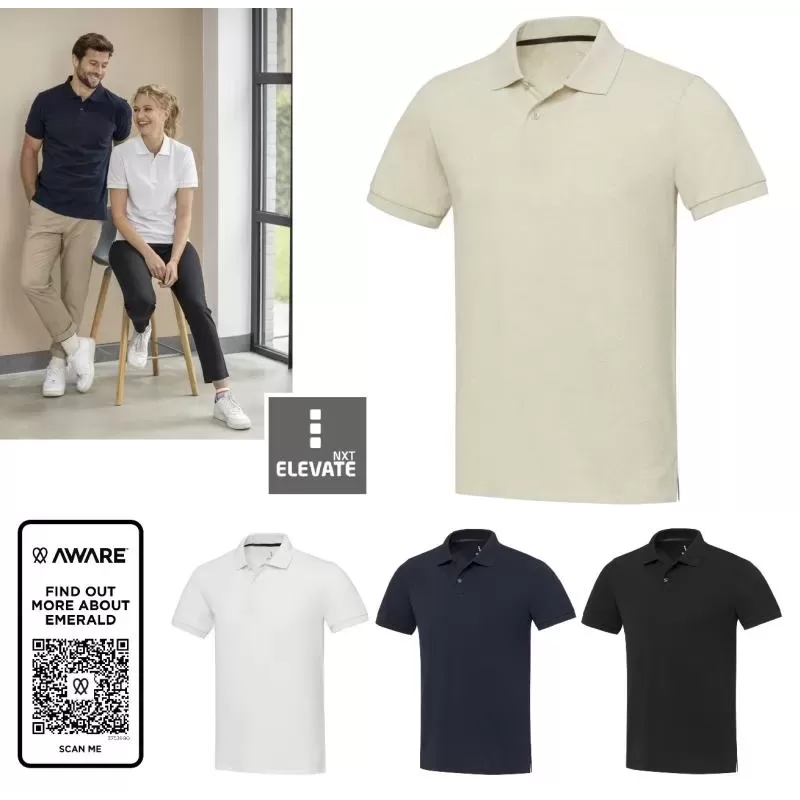 Koszulka polo z recyklingu EMERALD