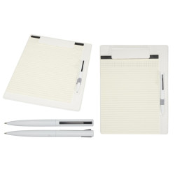 Podkładka A4 z zamknięciem magnetycznym i długopisem z recyklingu Clast