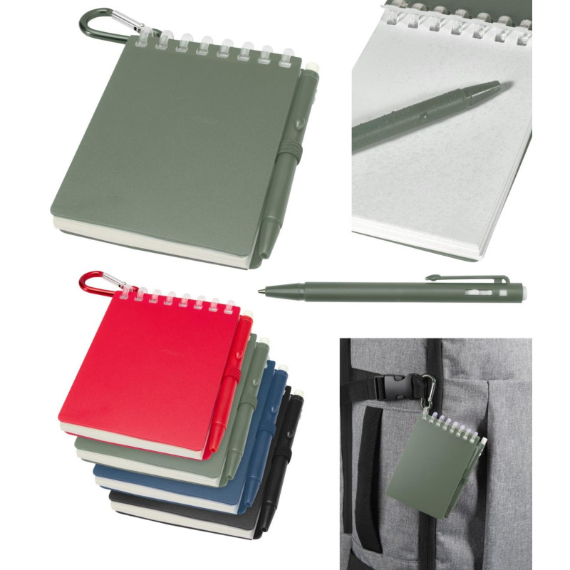 Notatnik z długopisem z recyklingu, wodoodporny Lig Mini