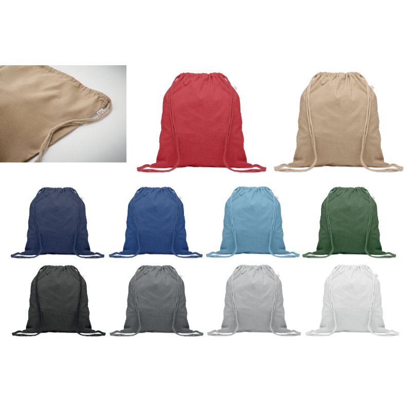 Worek z przetworzonej bawełny i RPET 140 gr/m² CABETRI COLOUR